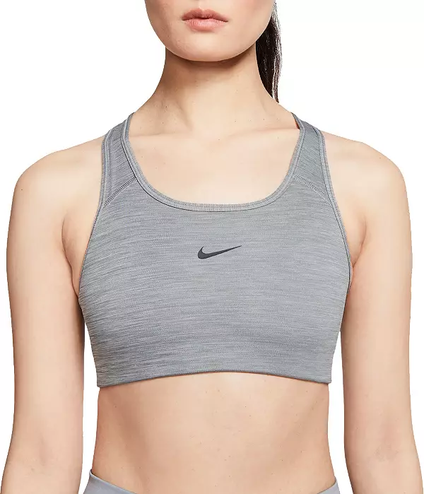 Nike Womens Medium Support Fitness Sports Bra Gray XS 