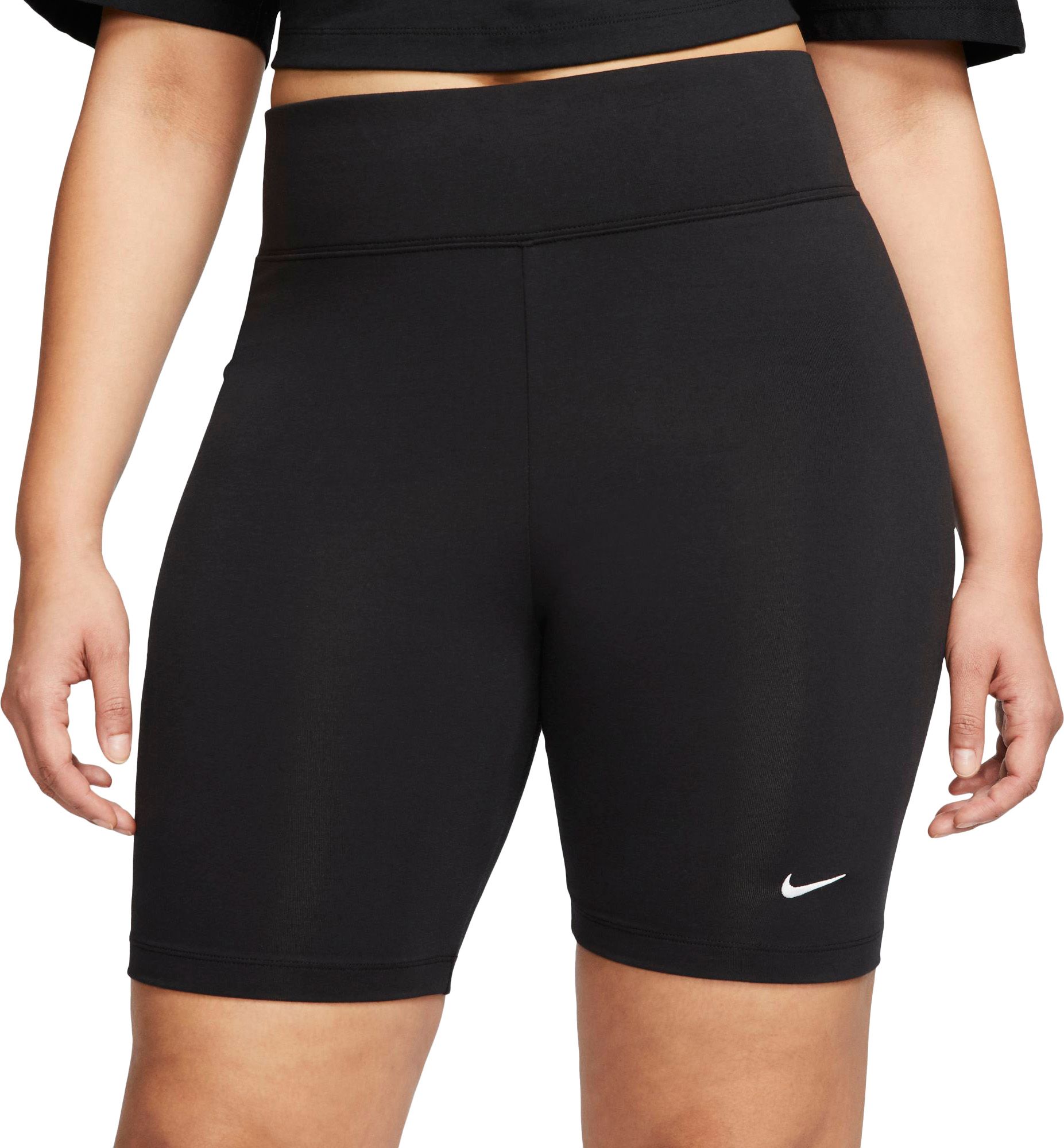 plus size black nike shorts