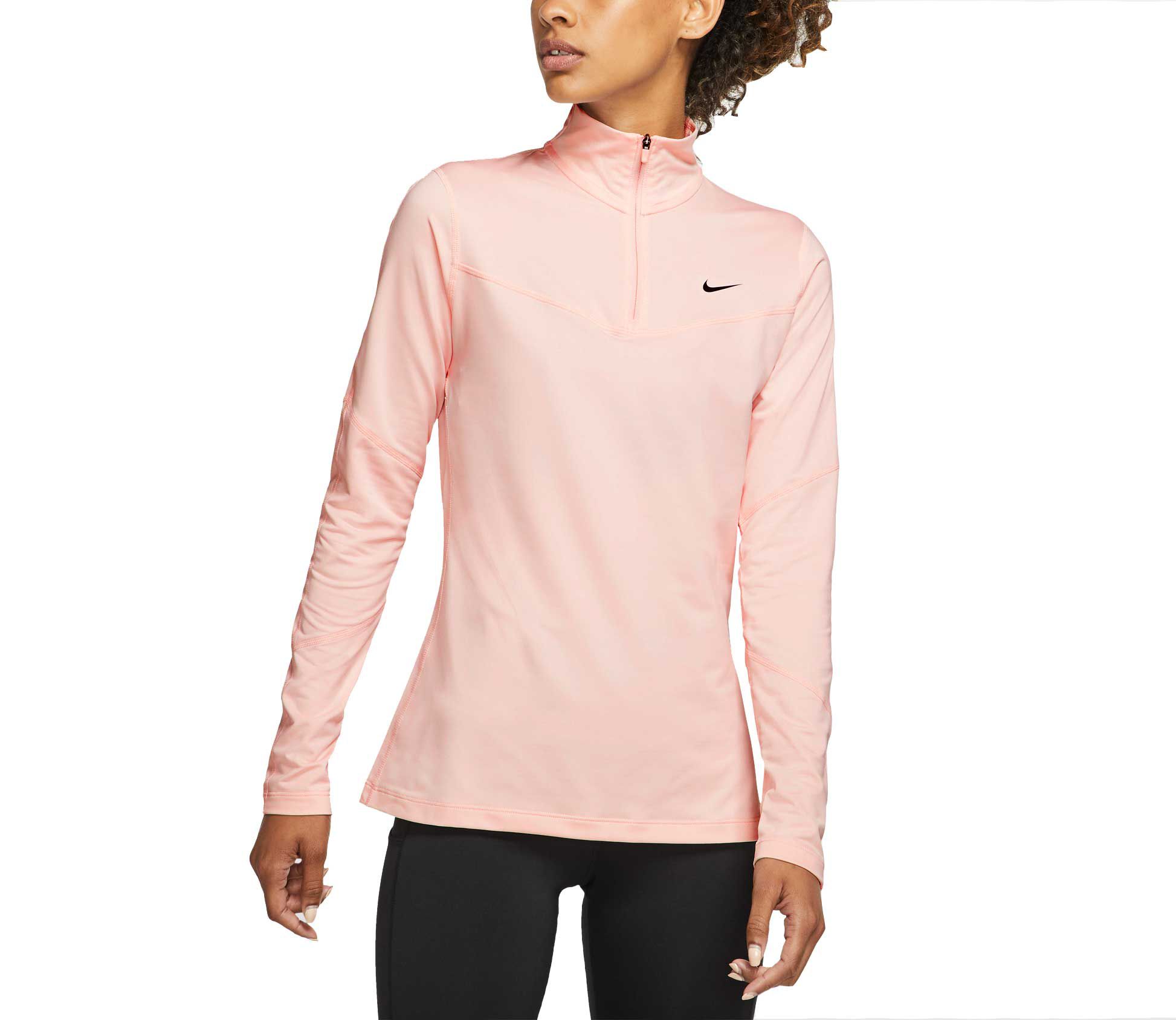 nike half zip pink