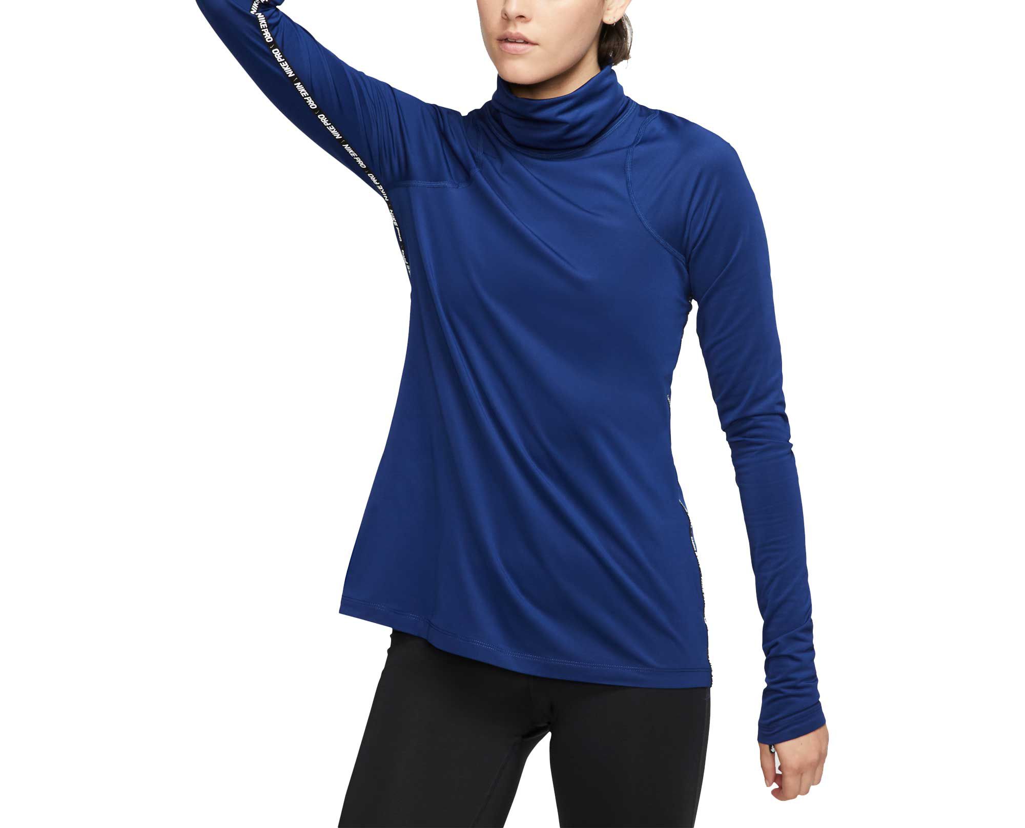 nike women's metallic long sleeve shirt