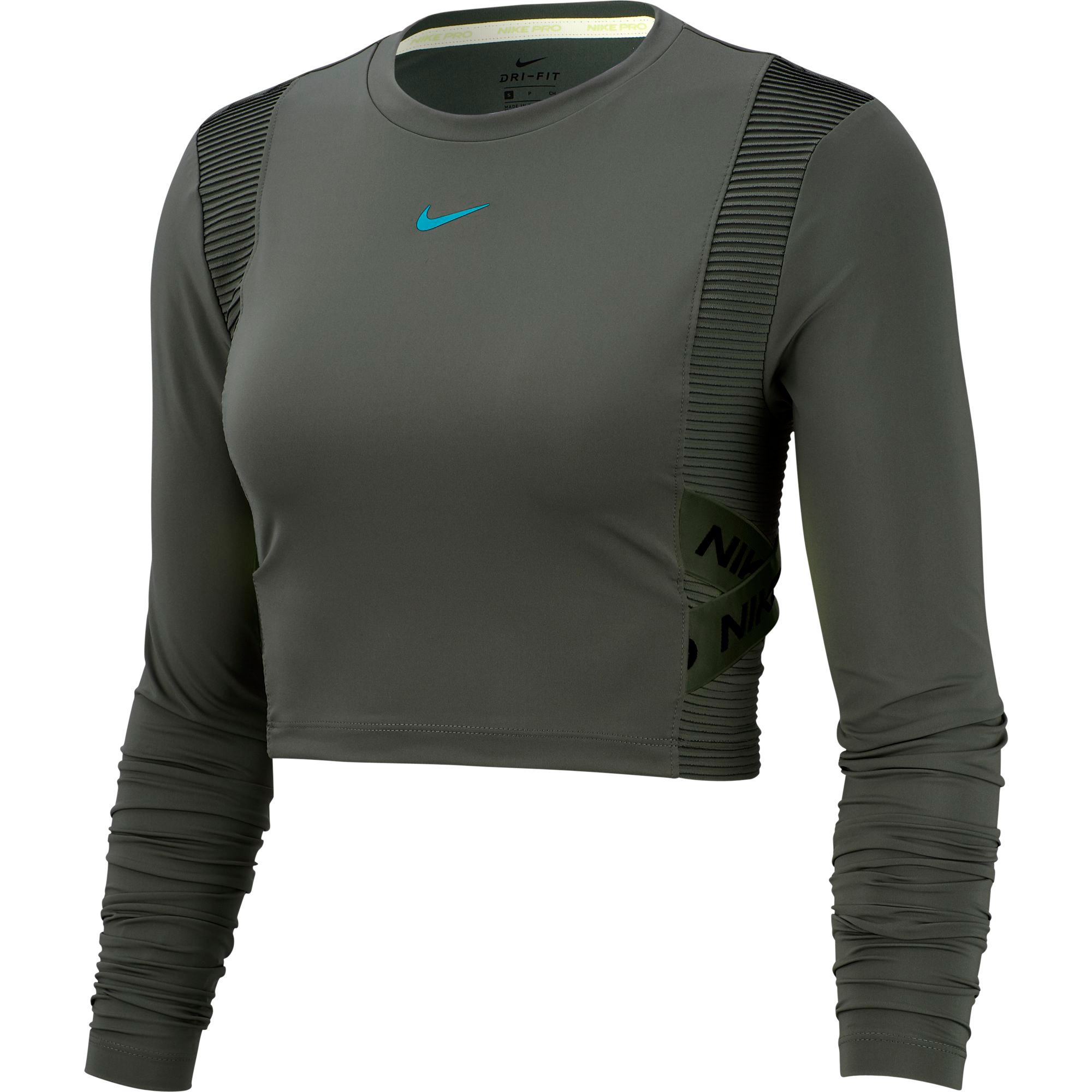 nike pro long sleeve crop top