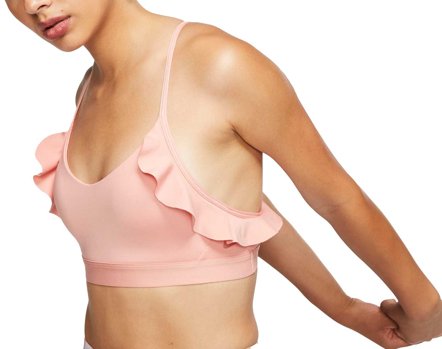 blush pink sports bra