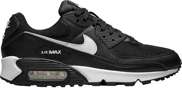 Nike Air Max 90 Black/White/Black Women's Shoes, Size: 9