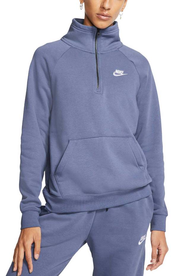 Nike Sportswear Women S Essential Quarter Zip Fleece Pullover Dick S Sporting Goods