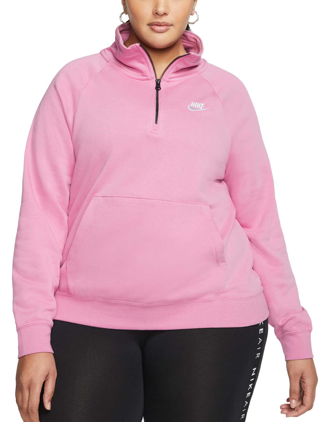 nike sportswear women's essential quarter zip fleece pullover