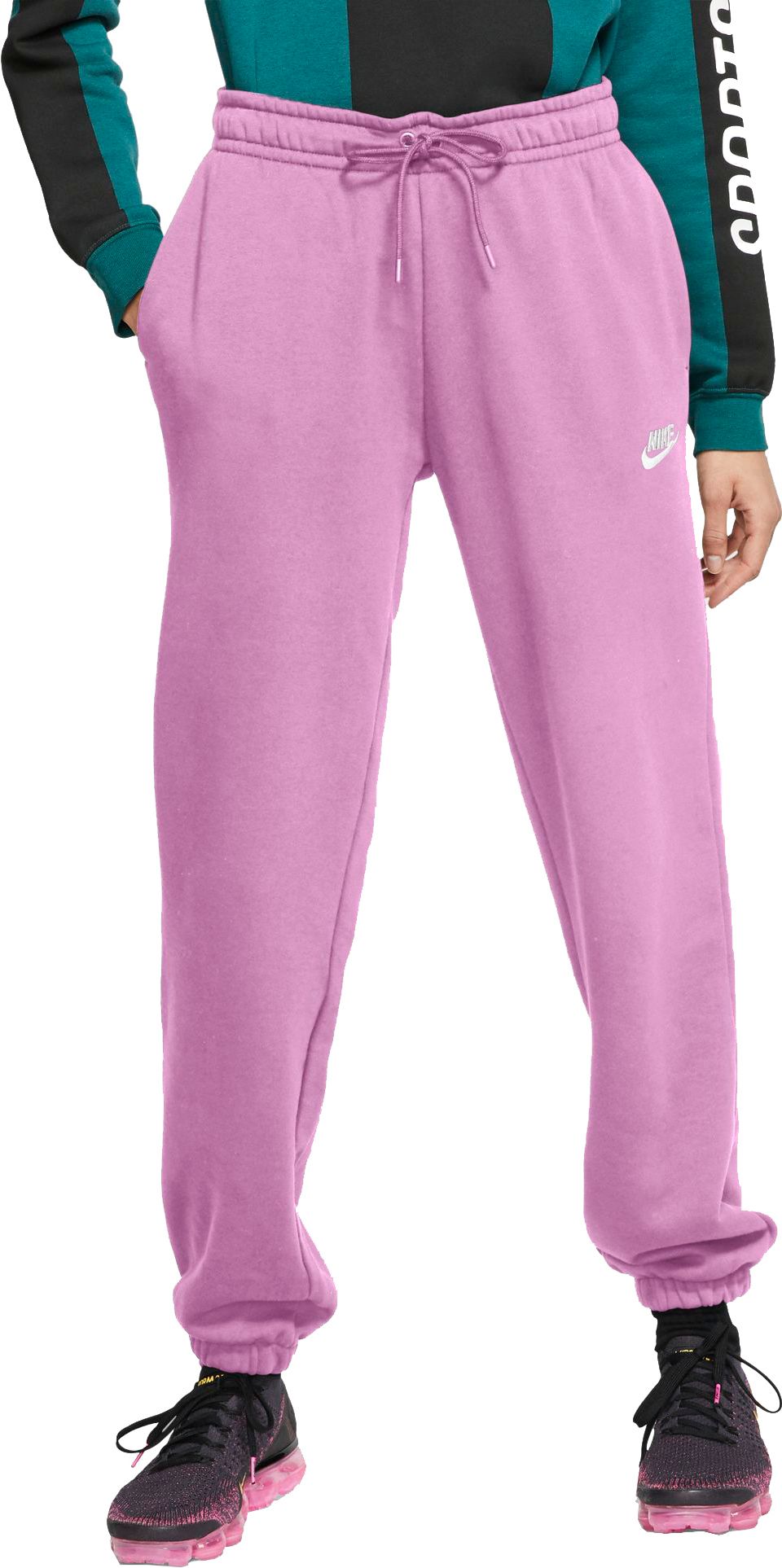 nike sportswear essential fleece pants womens