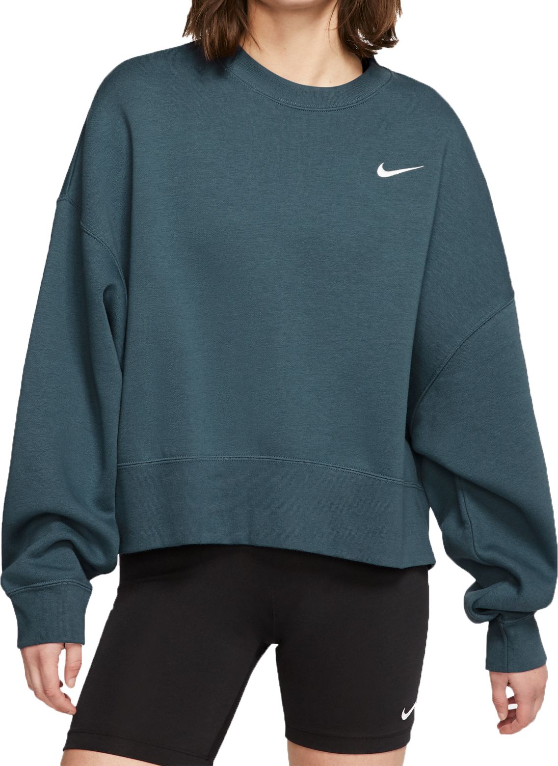nike sportswear essentials fleece crew sweater lilac
