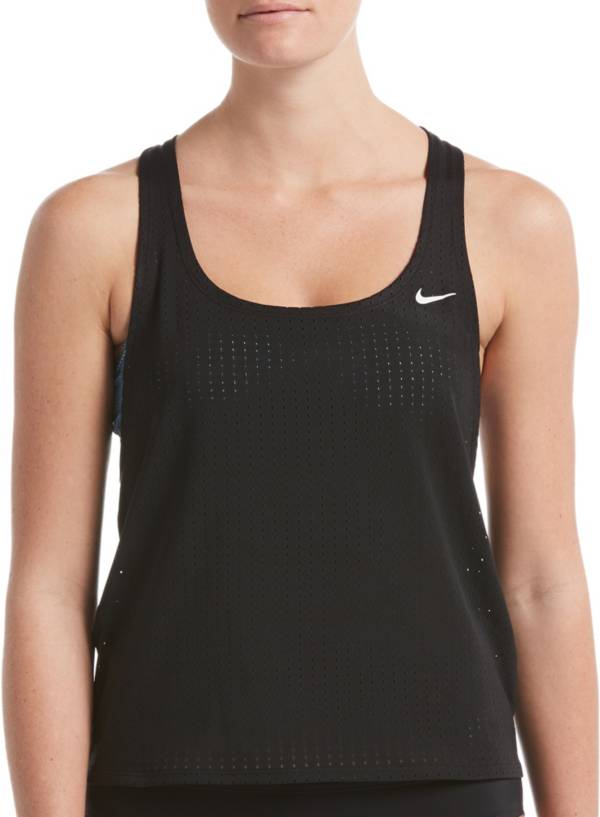 Nike Women's Flash Palm Layered Tankini Top