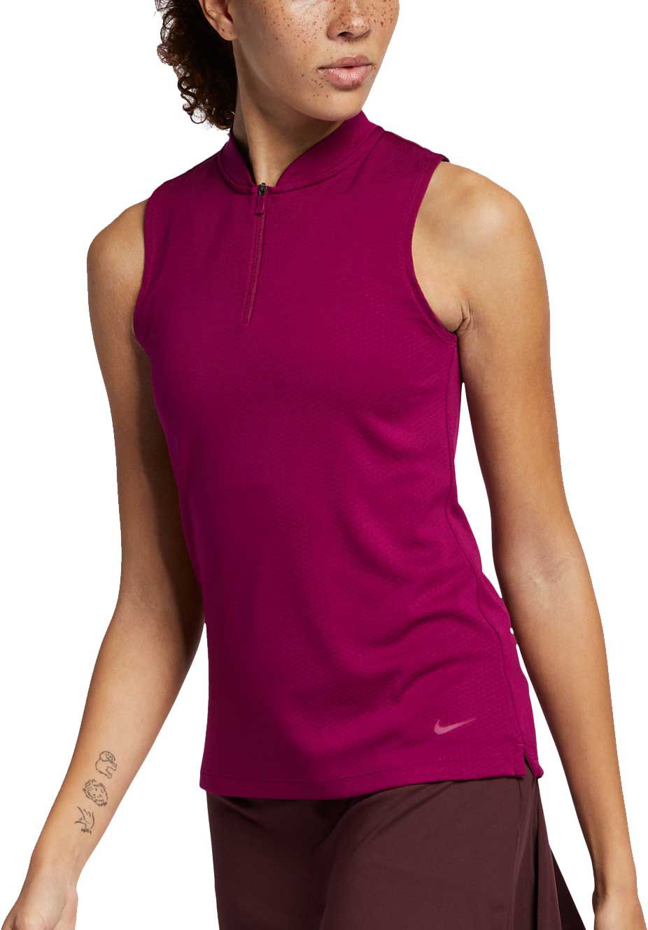 nike womens sleeveless golf shirts