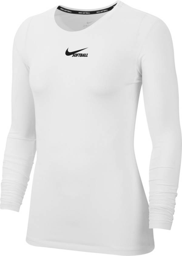 White long clearance sleeve nike top