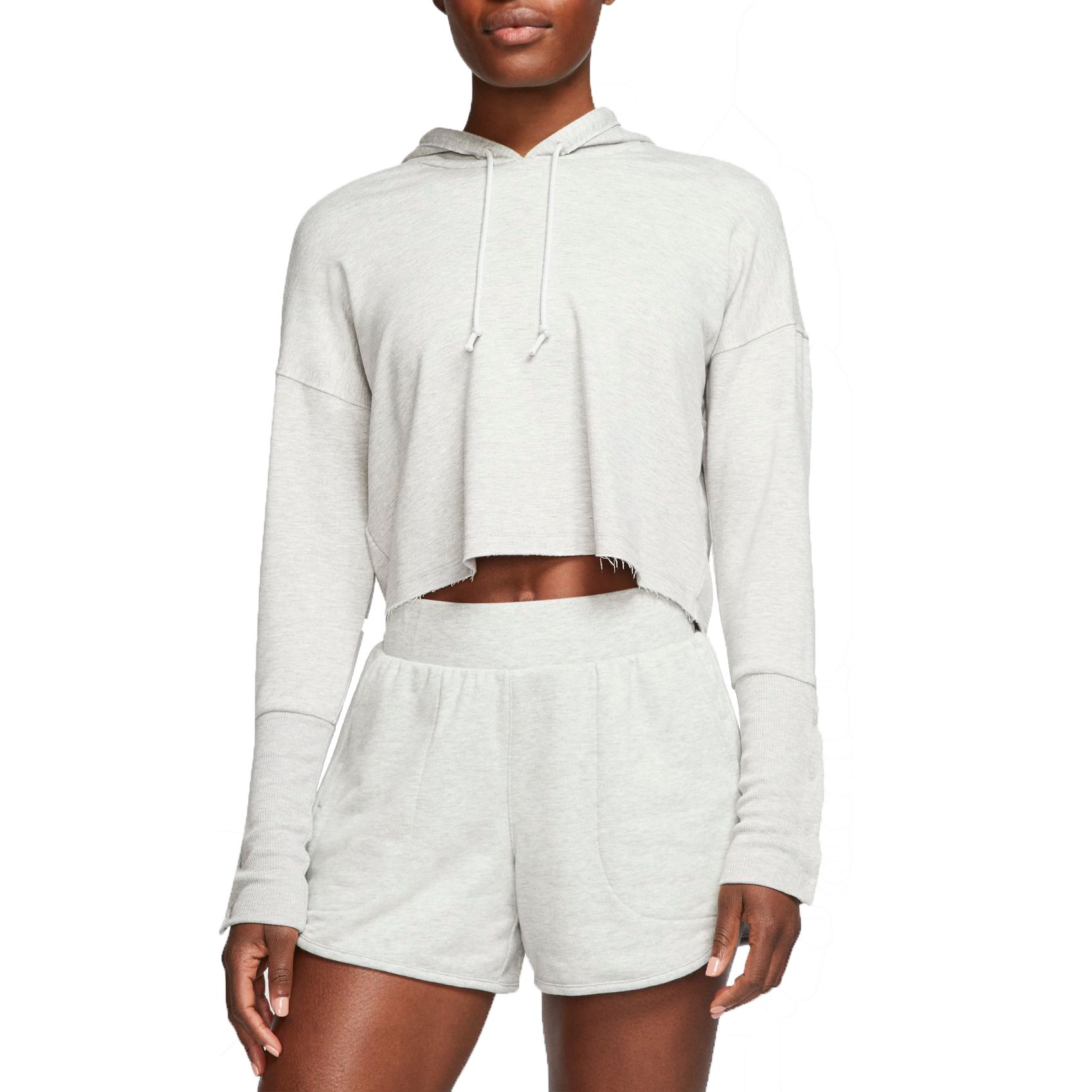 nike cropped drawstring hoodie