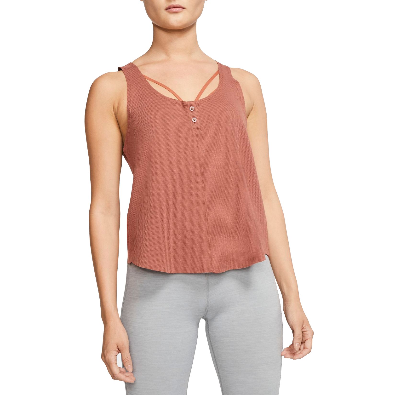 nike women's yoga luxe henley tank