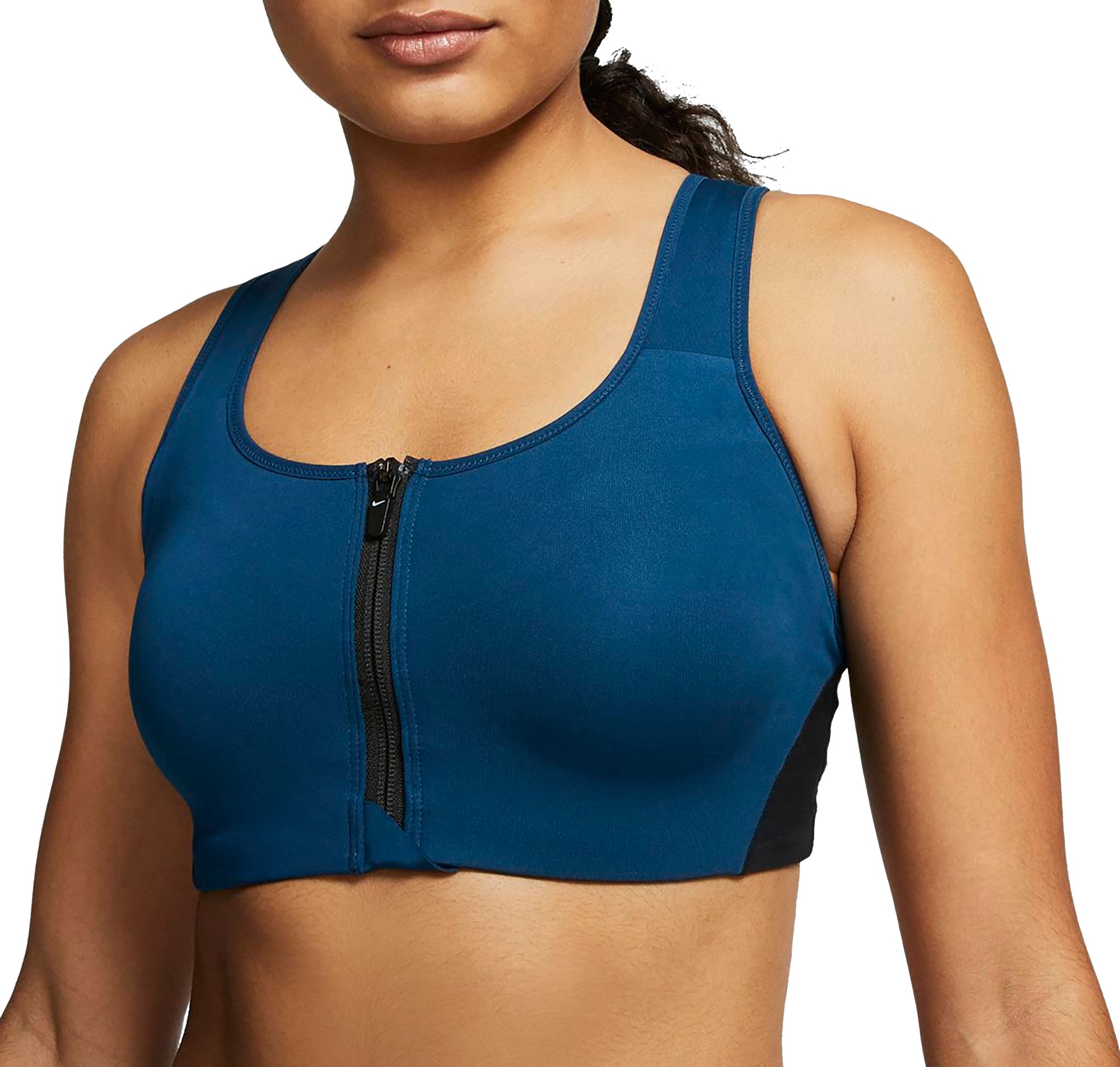 nike zip up sports bra