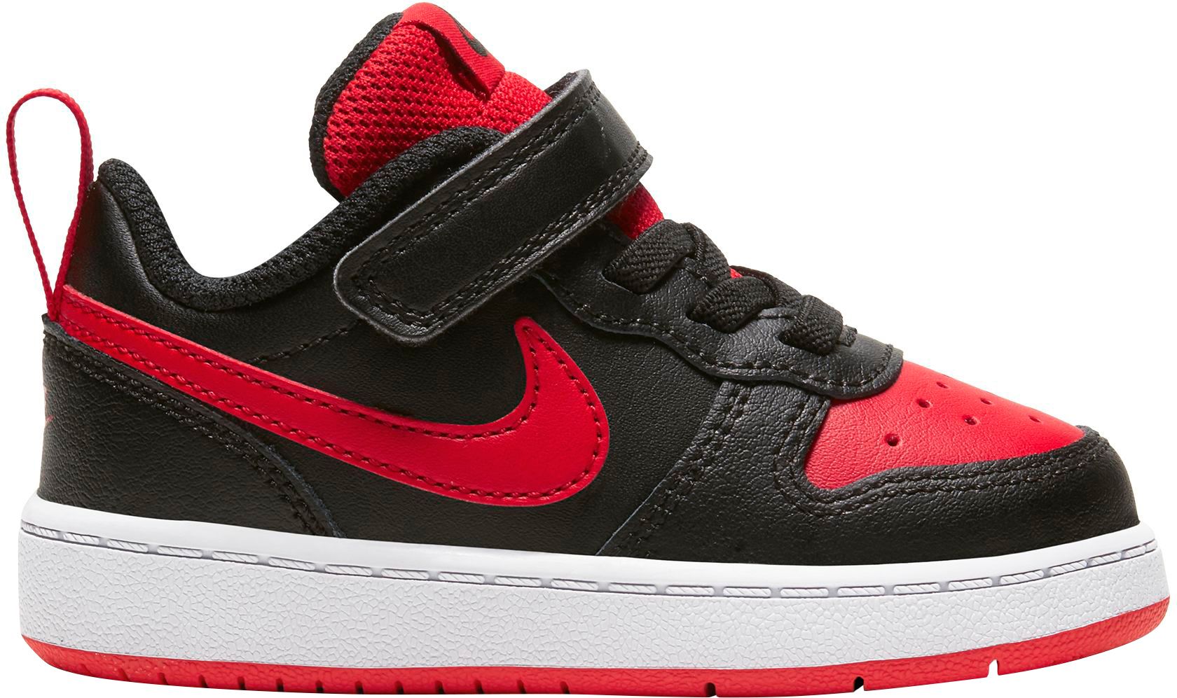 nike court borough low 2 black and red