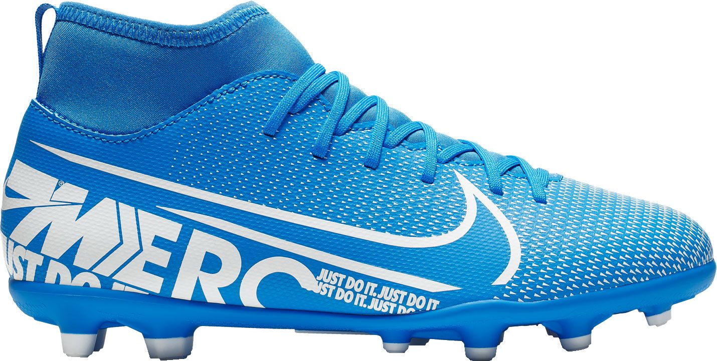 blue nike soccer boots