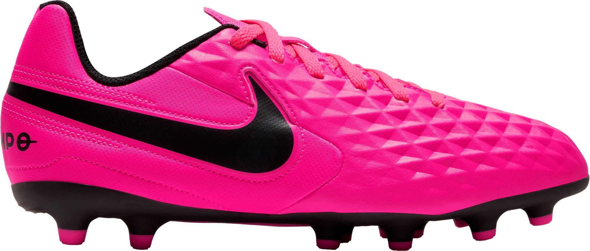 pink youth football cleats