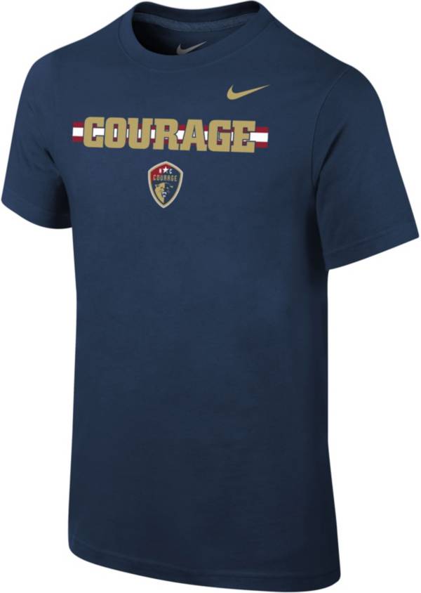 Nike Youth North Carolina Courage Wordmark Navy T-Shirt