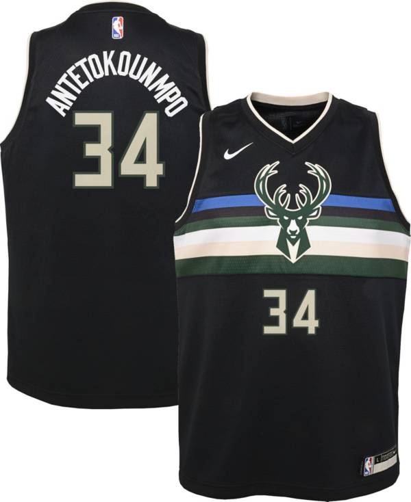 Nike Youth Milwaukee Bucks Giannis Antetokounmpo #34 Black ...