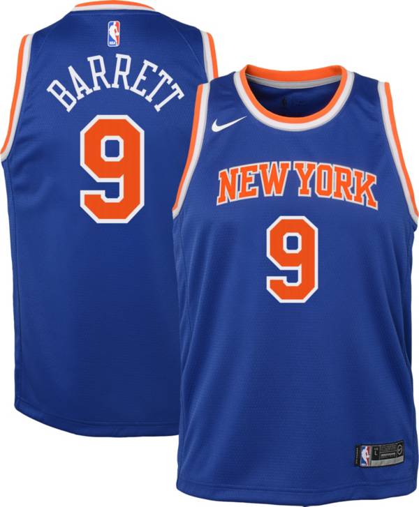 Nike Youth New York Knicks RJ Barrett #9 Royal Dri-FIT Icon Jersey