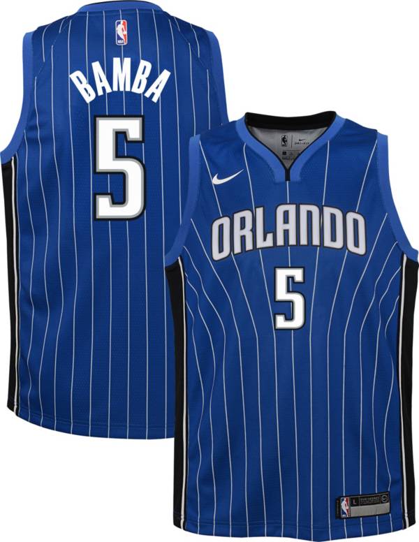 Nike Youth Orlando Magic Mohamed Bamba #5 Royal Dri-FIT Statement Swingman Jersey