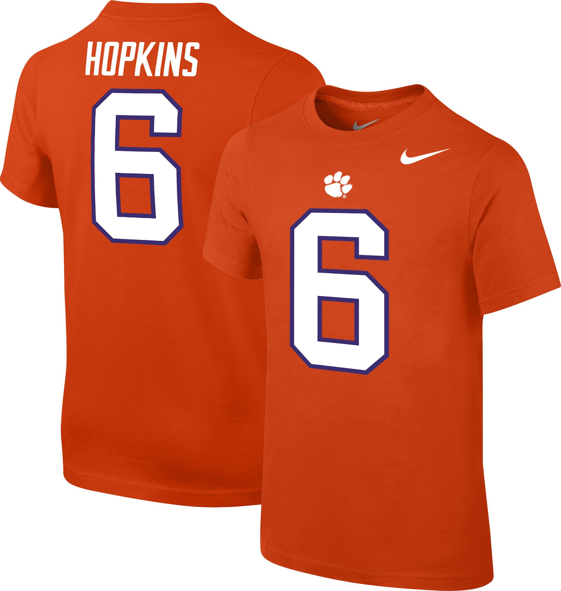 Orange Cotton Football Jersey T-Shirt 