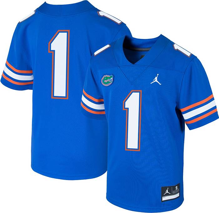 Jordan Boys' Florida Gators #1 Blue Replica Football Jersey, Size 4