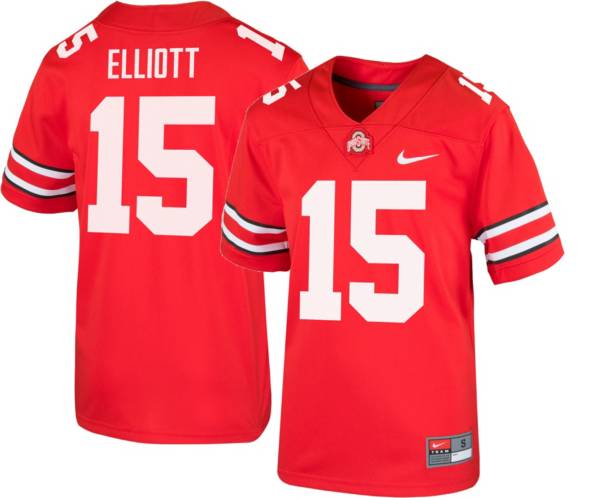 Nike Youth Ezekiel Elliott Ohio State Buckeyes #15 Scarlet Replica Football  Jersey