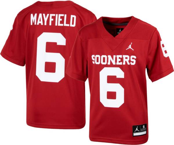 Jordan Youth Oklahoma Sooners Baker Mayfield #6 Jersey Crimson Large