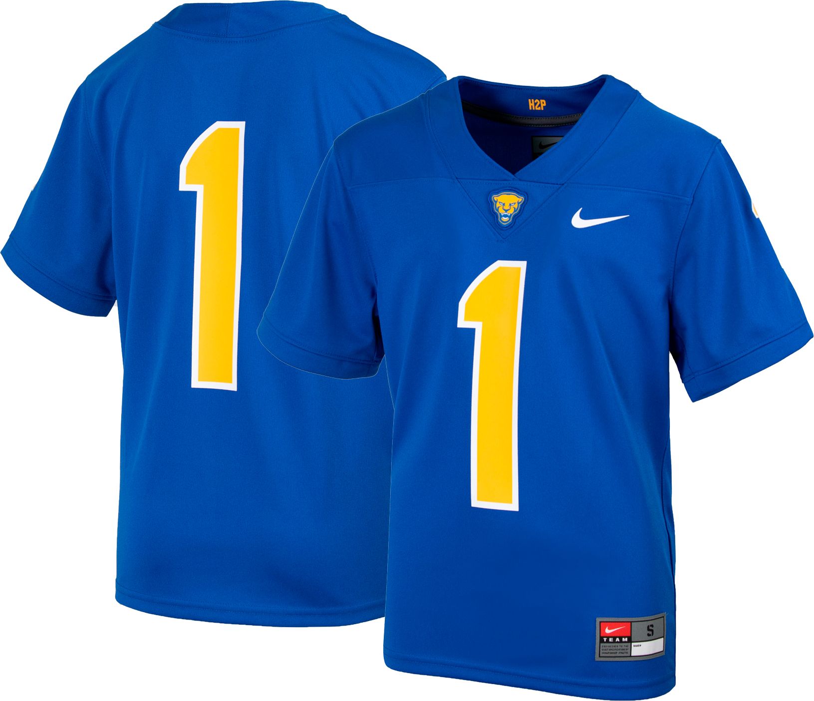 Nike Youth Pitt Panthers #1 Blue Replica Football Jersey product image