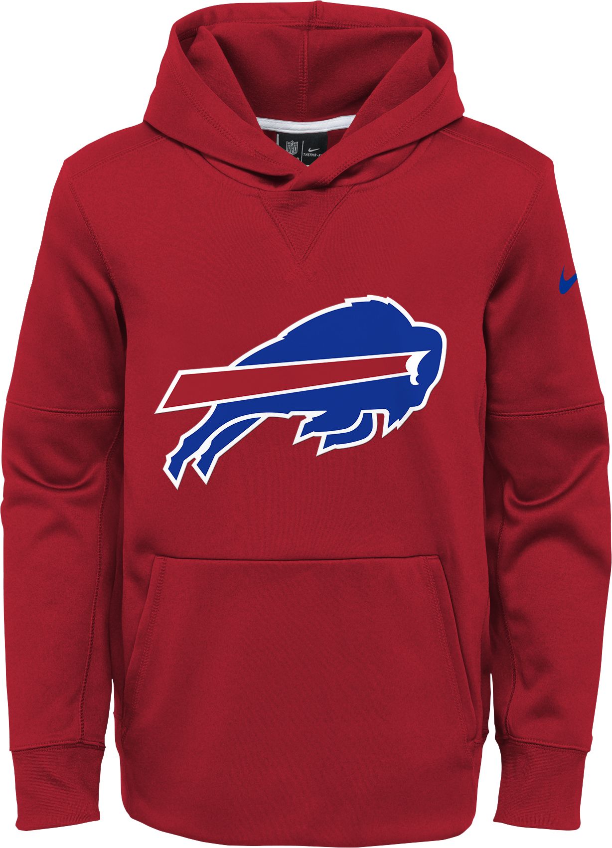 nike men's buffalo bills historic logo club grey hoodie