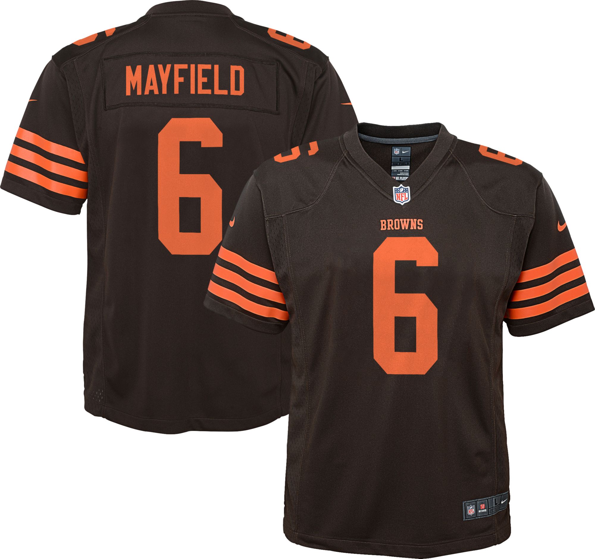 baker mayfield nike color rush jersey