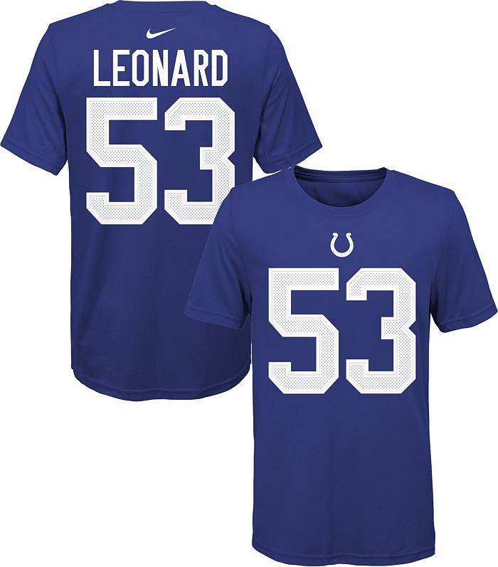 Nike Youth Indianapolis Colts Darius Leonard #53 Logo Blue T-Shirt