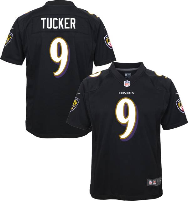 Nike Youth Baltimore Ravens Justin Tucker #9 Black Game Jersey ...