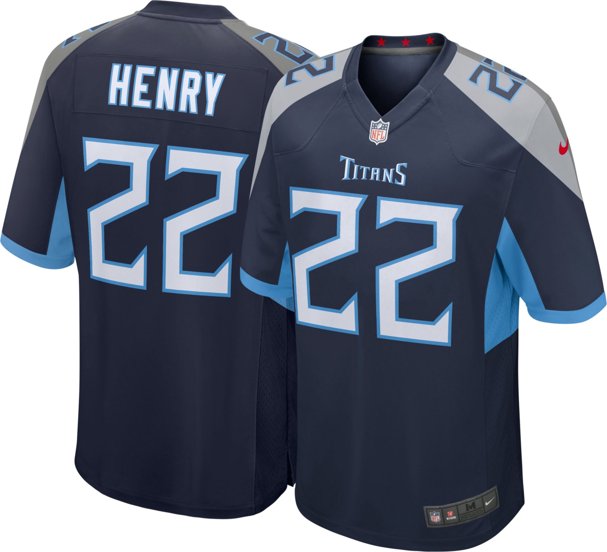 Nike Tennessee Titans No22 Derrick Henry Light Blue Youth Stitched NFL Limited Rush 100th Season Jersey