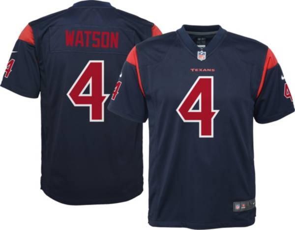 Nike Youth Houston Texans Deshaun Watson #4 Navy Game Jersey