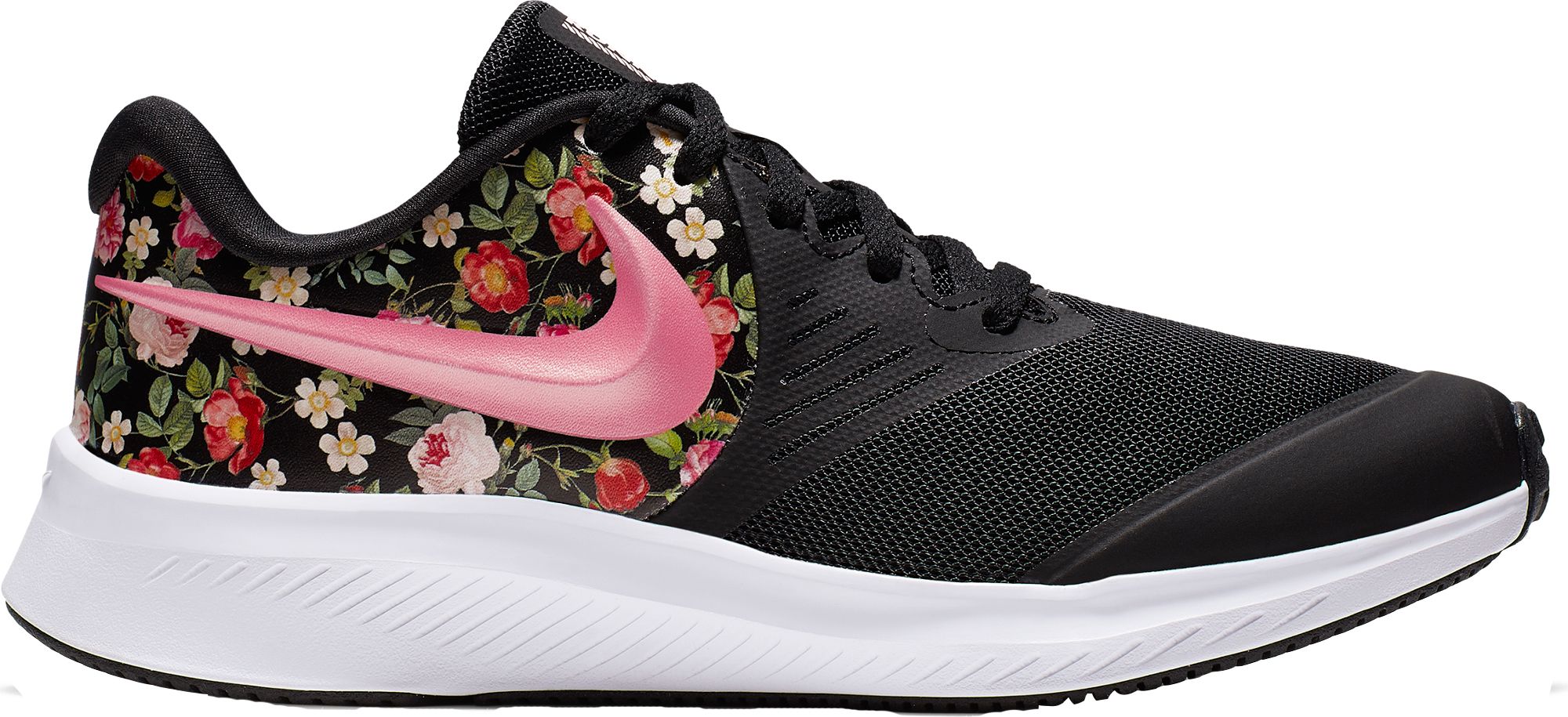 nike floral sneakers black