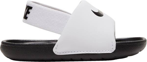 Nike kawa slide on sale black and white