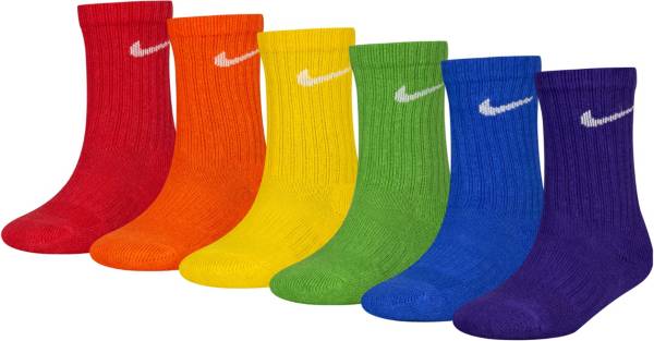Nike Little Kids' Performance Basic Crew Socks - 6 Pack | Sporting Goods