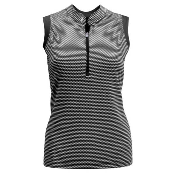 Nancy Lopez Women's Flex 1/4 Zip Sleeveless Golf Polo - Extended Sizes