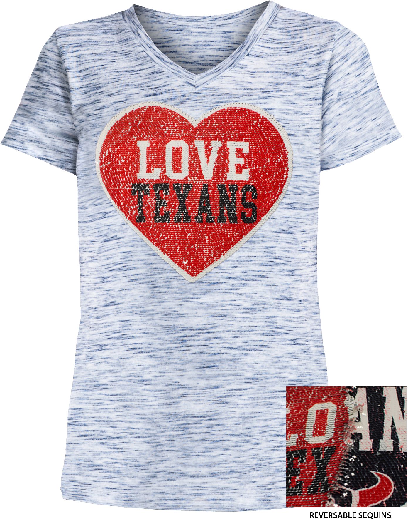 Official houston texans girls youth heart logo shirt, hoodie