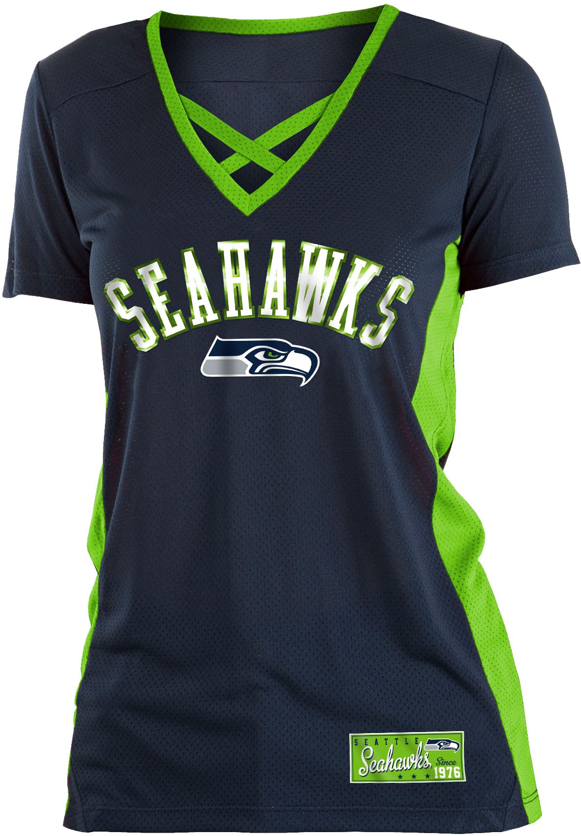 Seattle Seahawks Mesh X Navy T-Shirt 