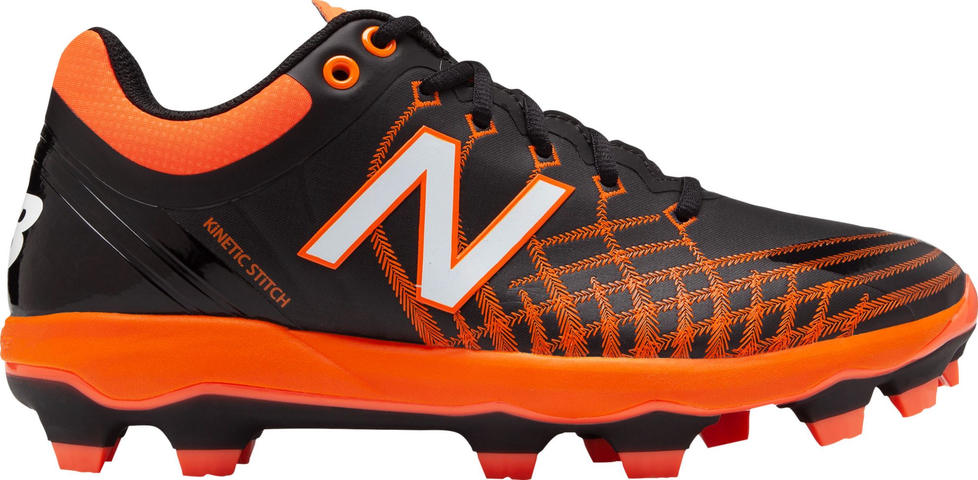 black and orange baseball cleats