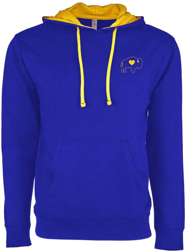 BuffaLove Men's Royal/Yellow Pullover Hoodie