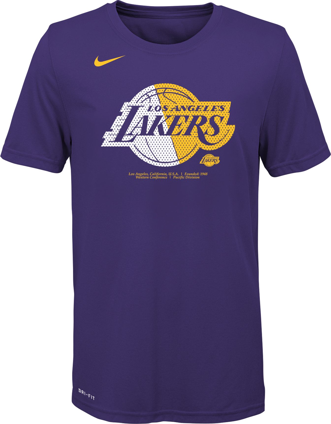 lakers dri fit t shirt