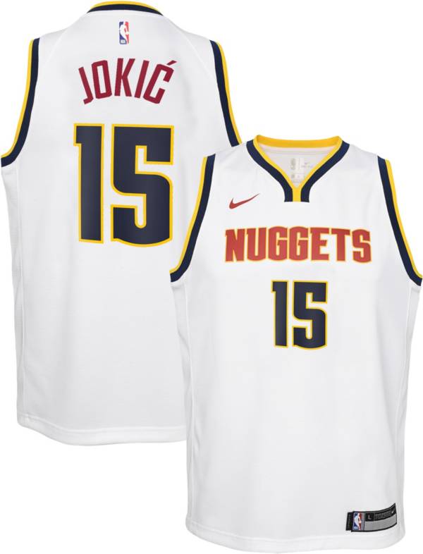 Nike Youth Denver Nuggets Nikola Jokic #15 White Dri-FIT Swingman Jersey product image