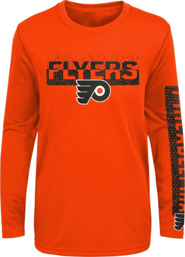 NHL Youth Philadelphia Flyers Slap Shot Orange Long Sleeve Shirt