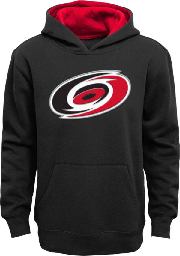 NHL Youth Carolina Hurricanes Prime Fleece Black Pullover Hoodie