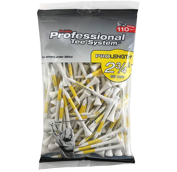 Pride PTS 2.75" Yellow on White ProLength Tees 110 Pack Dick's Sporting Goods
