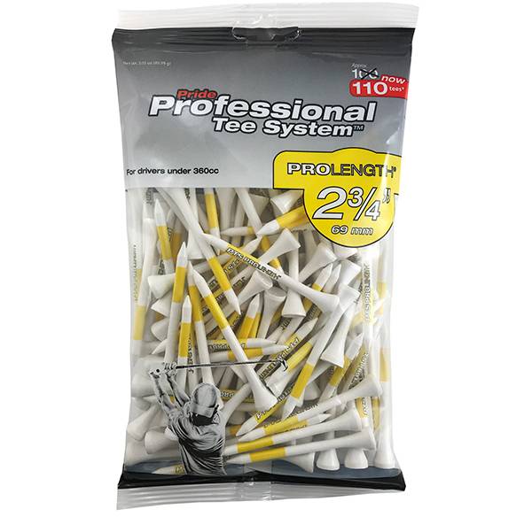 Pride PTS 2.75" Yellow on White ProLength Tees - 110 Pack product image