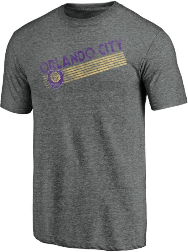 MLS Men's Orlando City Retro Speed Grey Tri-Blend T-Shirt